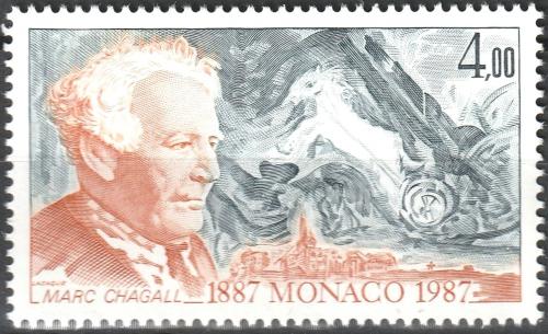 Poštová známka Monako 1987 Marc Chagall, malíø Mi# 1835