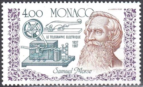 Poštová známka Monako 1987 Samuel Morse Mi# 1838