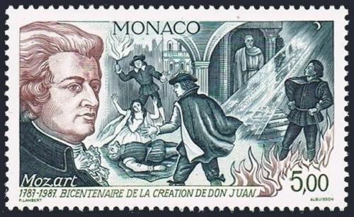 Poštová známka Monako 1987 Wolfgang Amadeus Mozart Mi# 1839