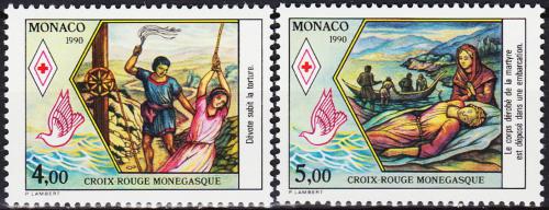 Poštové známky Monako 1990 Svätá Dévote, patronka Monaka Mi# 1957-58