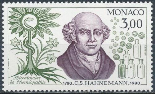 Poštová známka Monako 1990 Samuel Hahnemann, homeopat Mi# 1976