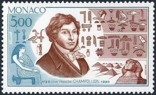 Poštová známka Monako 1990 Jean François Champollion, egyptolog Mi# 1977