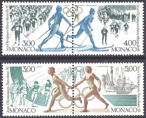 Poštové známky Monako 1991 Olympijské hry Mi# 2011-14 Kat 7.50€