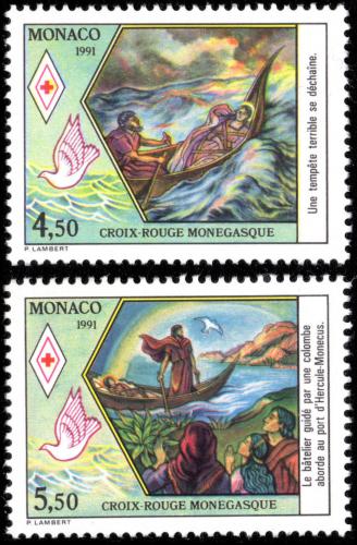 Poštové známky Monako 1991 Svätá Dévote, patronka Monaka Mi# 2038-39