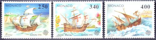 Poštové známky Monako 1992 Európa CEPT, objavenie Ameriky Mi# 2070-72 Kat 6€