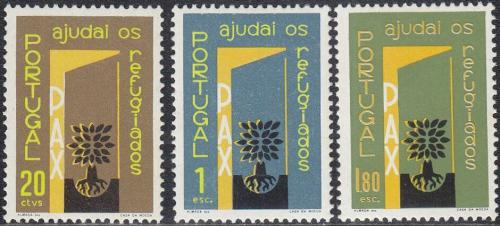 Poštové známky Portugalsko 1960 Svìtový rok uprchlíkù Mi# 880-82