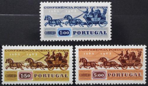 Poštové známky Portugalsko 1963 Poštový dostavník Mi# 938-40