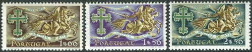 Poštové známky Portugalsko 1963 Vojenský øád Avis, 800. výroèie Mi# 945-47