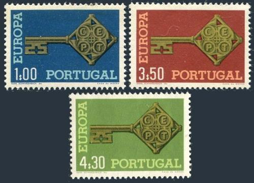 Poštové známky Portugalsko 1968 Európa CEPT Mi# 1051-53 Kat 25€