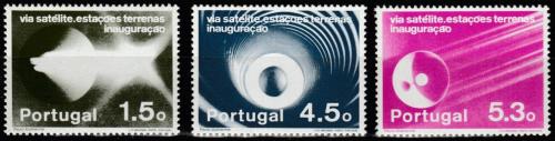 Poštové známky Portugalsko 1974 Satelitní komunikace Mi# 1234-36 Kat 4.20€