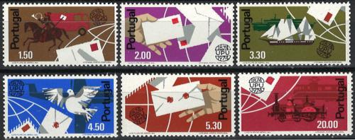 Poštové známky Portugalsko 1974 UPU, 100. výroèie Mi# 1248-53 Kat 6.50€