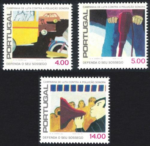 Poštové známky Portugalsko 1979 Kampaò proti hluku Mi# 1436-38