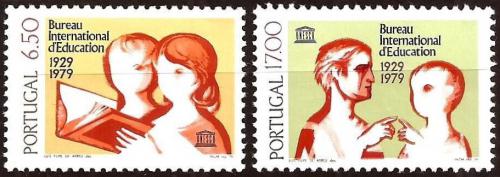 Poštové známky Portugalsko 1979 Mezinárodní vzdìlávací úøad, 50. výroèie Mi# 1451-52