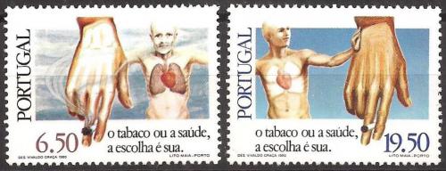 Poštové známky Portugalsko 1980 Protikuøácká kampaò Mi# 1512-13