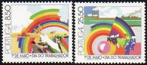 Poštové známky Portugalsko 1981 Den práce Mi# 1529-30