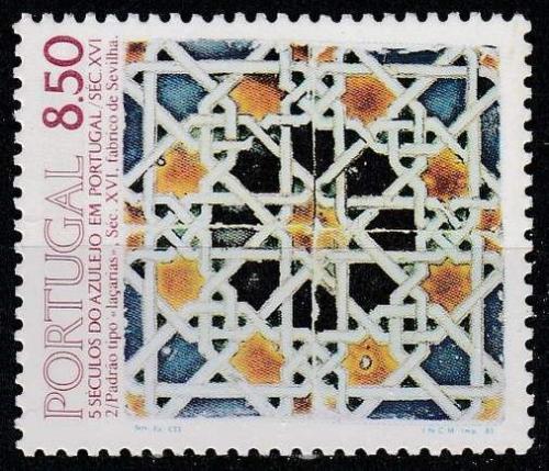 Poštová známka Portugalsko 1981 Ozdobná kachle, azulej Mi# 1535