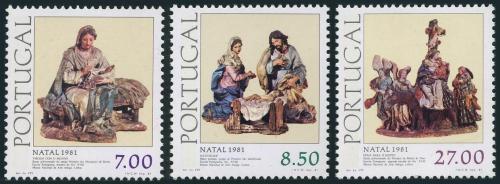 Poštové známky Portugalsko 1981 Vianoce, postavièky z Betléma Mi# 1549-51 Kat 5€