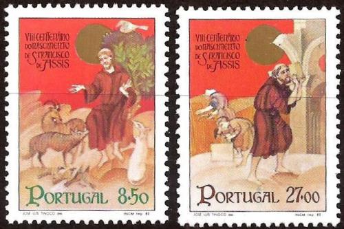 Poštové známky Portugalsko 1982 František z Assisi Mi# 1552-53