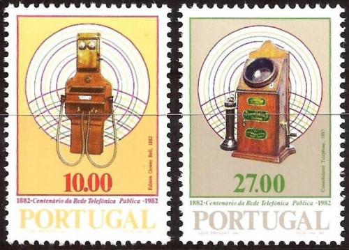 Poštové známky Portugalsko 1982 Telefon, 100. výroèie Mi# 1562-63
