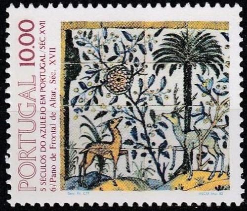 Poštová známka Portugalsko 1982 Ozdobná kachle, azulej Mi# 1568