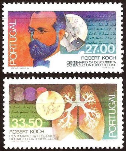 Poštové známky Portugalsko 1982 Robert Koch Mi# 1573-74 Kat 4.80€