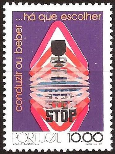 Poštová známka Portugalsko 1982 Kampaò v boji proti øízení pod vlivem Mi# 1575