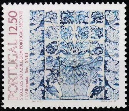 Poštová známka Portugalsko 1983 Ozdobná kachle, azulej Mi# 1611