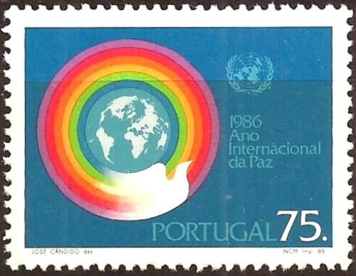 Poštová známka Portugalsko 1986 Medzinárodný rok míru Mi# 1679