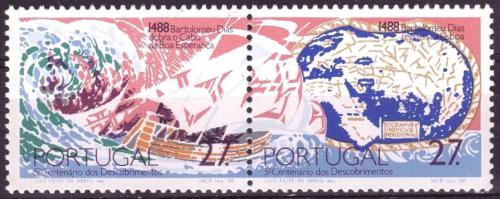 Poštové známky Portugalsko 1988 Plachetnice, Bartolomeu Diaz Mi# 1745-46