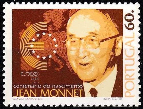 Poštová známka Portugalsko 1988 Jean Monnet Mi# 1755