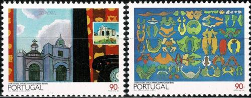 Poštové známky Portugalsko 1993 Európa CEPT, moderní umenie Mi# 1959-60 Kat 5€