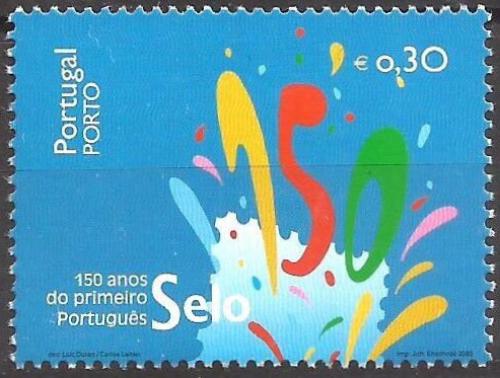 Poštová známka Portugalsko 2003 První portugalské známky, 150. výroèie Mi# 2733