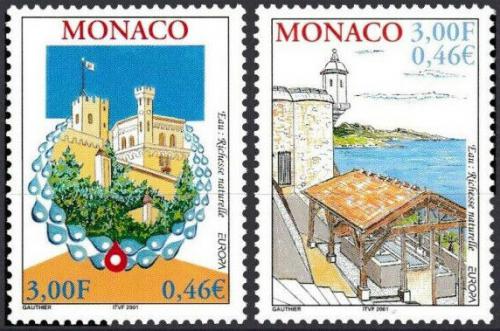 Poštové známky Monako 2001 Európa CEPT, voda Mi# 2550-51