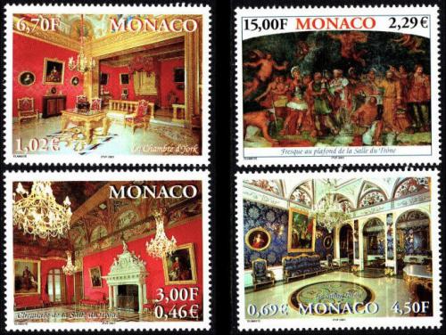 Poštové známky Monako 2001 Interiér knížecího paláce Mi# 2562-65 Vysoký nominál !!!