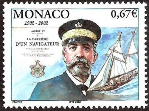 Poštová známka Monako 2002 Prieskumná loï Hirondelle a kníže Albert I. Mi# 2591