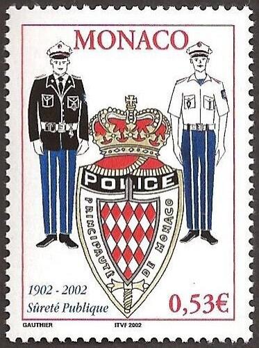 Poštová známka Monako 2002 Policie, 100. výroèie Mi# 2597