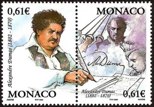 Poštové známky Monako 2002 Alexandre Dumas Mi# 2615-16
