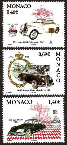 Poštové známky Monako 2002 Automobily knížete Mi# 2621-23