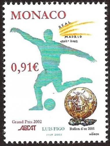 Poštová známka Monako 2002 Luis Figo, futbal Mi# 2624