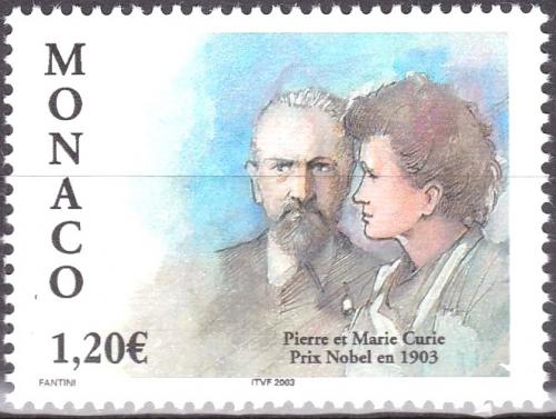 Poštová známka Monako 2003 Pierre a Marie Curie Mi# 2663