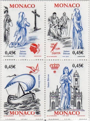 Poštové známky Monako 2003 Svätá Dévote, patronka Monaka Mi# 2665-68