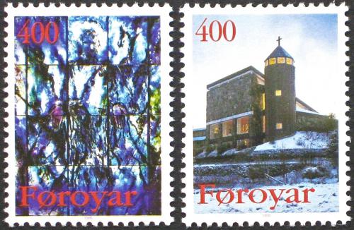 Potov znmky Faersk ostrovy 1995 Kostel Marie Mi# 289-90