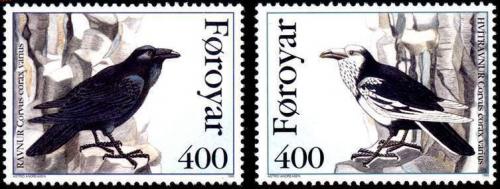 Potov znmky Faersk ostrovy 1995 Havran strakat Mi# 283-84 - zvi obrzok