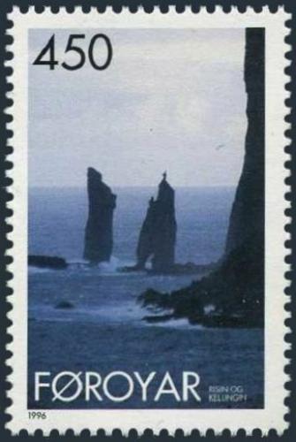 Potov znmka Faersk ostrovy 1996 Skalnat pobe Mi# 291 - zvi obrzok