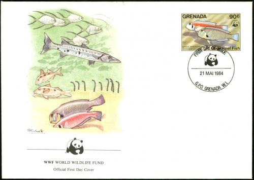 FDC Grenada 1984 Pteronotus martinicensis, WWF 010 Mi# 1302 Kat 14  - zvi obrzok