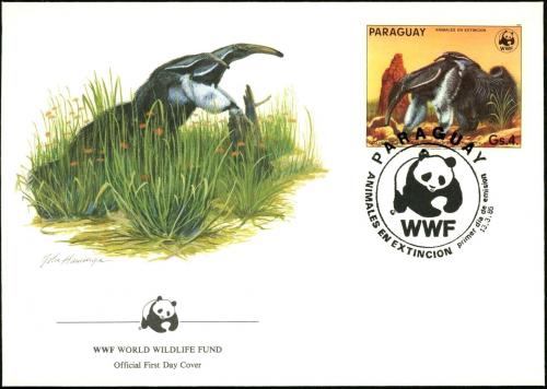 FDC Paraguay 1985 Mravenenk velk, WWF 023 Mi# 3856
