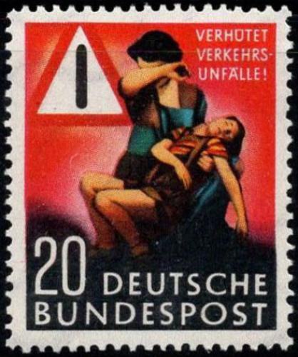 Potov znmka Nemecko 1953 Prevence nehod Mi# 162 Kat 18 - zvi obrzok