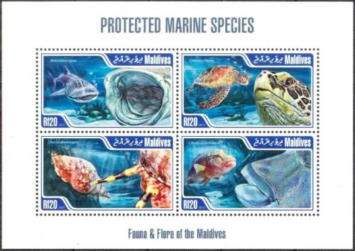 Poštové známky Maldivy 2013 Morská fauna Mi# 4903-06 Kat 10€