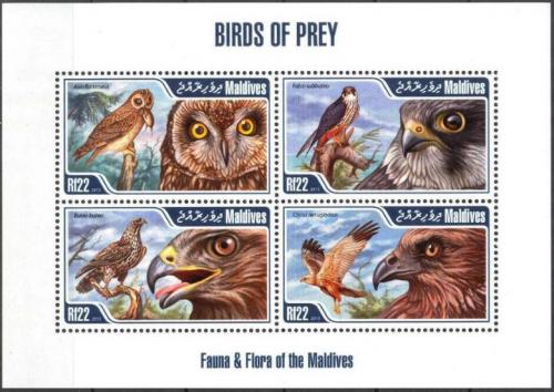 Poštové známky Maldivy 2013 Dravci Mi# 4928-31 Kat 11€