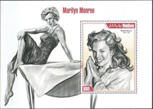 Poštová známka Maldivy 2013 Marilyn Monroe Mi# Block 661 Kat 7.50€